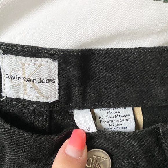 Vintage Calvin Klein Mom Jeans Black Size 8 - Picture 6 of 6